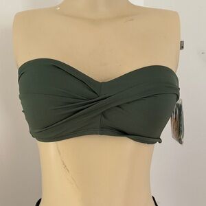 Kona Sol Green Bandeau Bikini Top